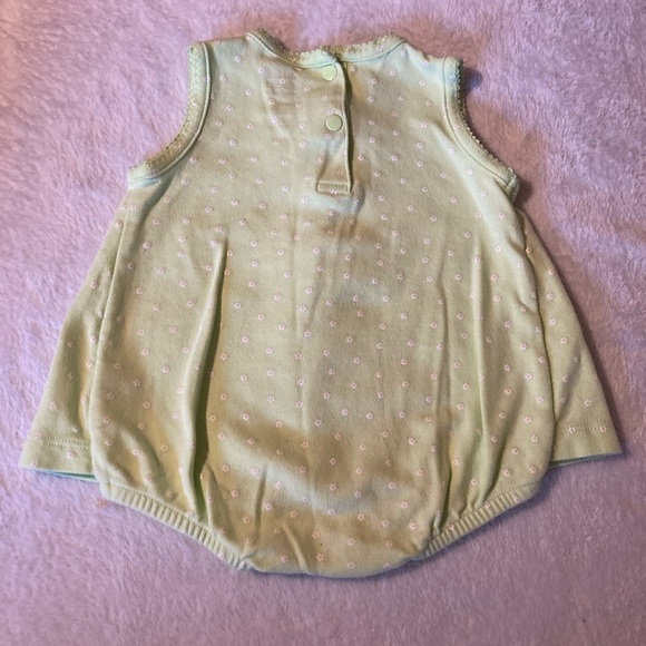 Child Of Mine Carter’s L Babygirl Green Spring Dress - Picture 3 of 6